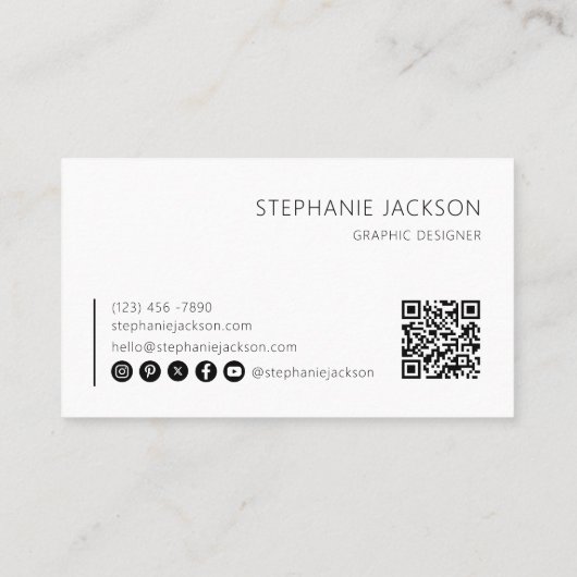 Code QR du scanneur Carte de visite Designer (Dos)