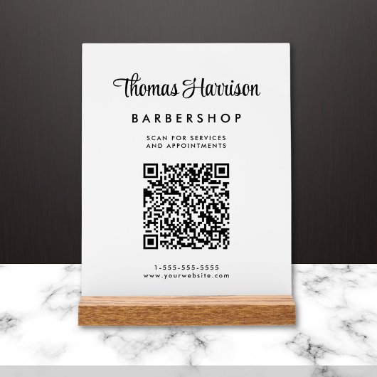Code QR du script d'entreprise blanc