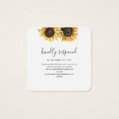 Code QR du site Web de mariage Sunflower pour RSVP (Devant)
