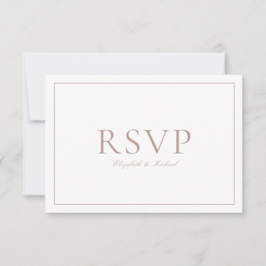 Code QR Elegant Dusty Rose Monogramme Mariage RSVP (Devant)