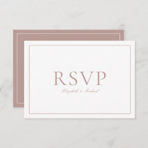 Code QR Elegant Dusty Rose Monogramme Mariage RSVP