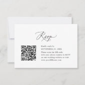 Code QR Elégant Moderne Calligraphie Mariage RSVP (Devant)
