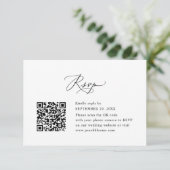 Code QR Elégant Moderne Calligraphie Mariage RSVP (Debout devant)