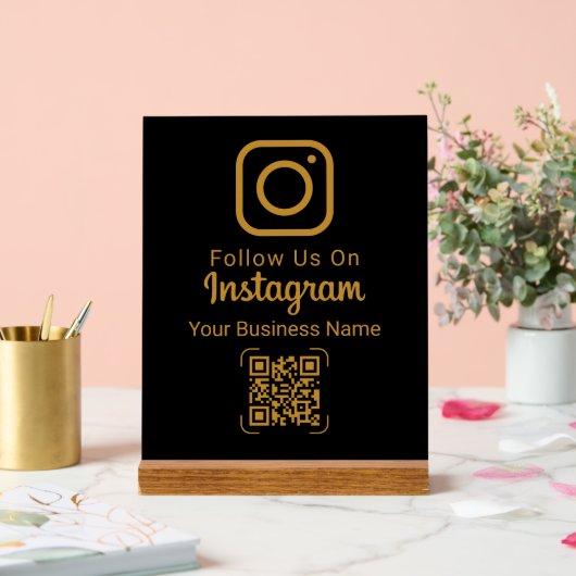 Code QR élégant pour nom d'entreprise Instagram en (Mariage)