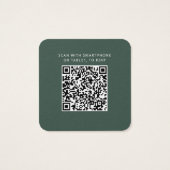 Code QR élégant RSVP et carte de site Web Mariage (Dos)