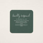 Code QR élégant RSVP et carte de site Web Mariage (Devant)