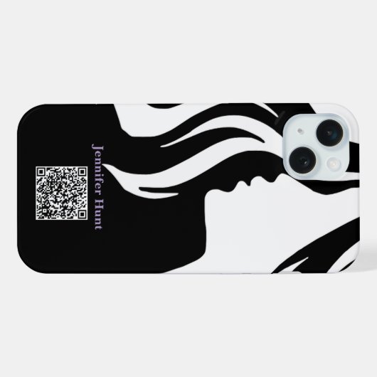 Code QR Employé noir et blanc (Verso Horizontal)