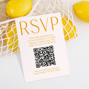 Code QR en ligne RSVP Jaune simple et brillant