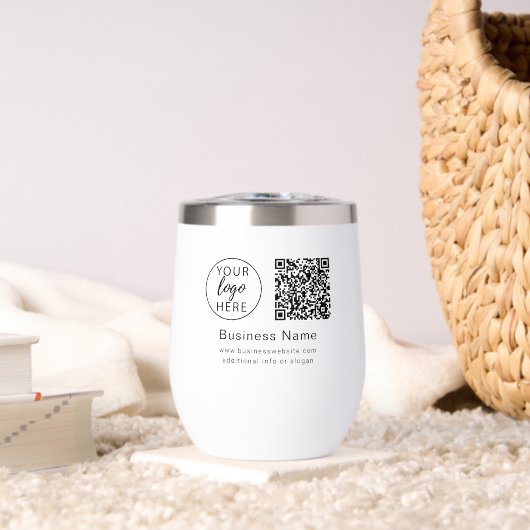 Code QR Entreprise Blanc (Salon (pivotée))