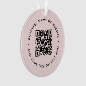 Code QR | Entreprise moderne Blush Pink Noël (devant)