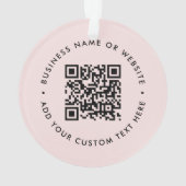 Code QR | Entreprise moderne Blush Pink Noël (dos)