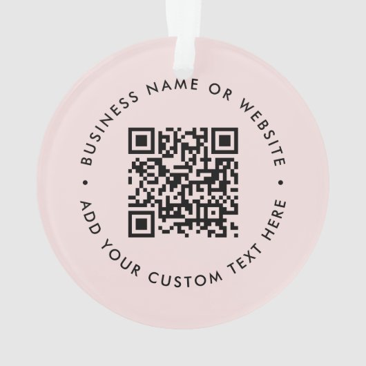 Code QR | Entreprise moderne Blush Pink Noël (dos)