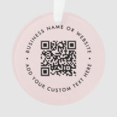 Code QR | Entreprise moderne Blush Pink Noël (devant)