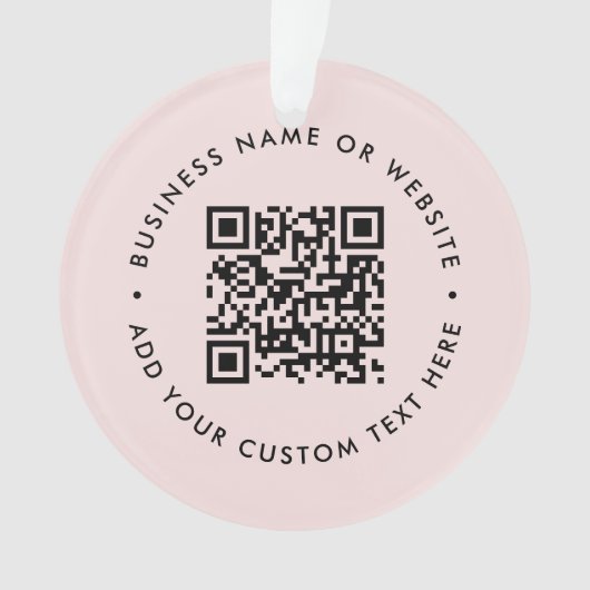 Code QR | Entreprise moderne Blush Pink Noël (devant)