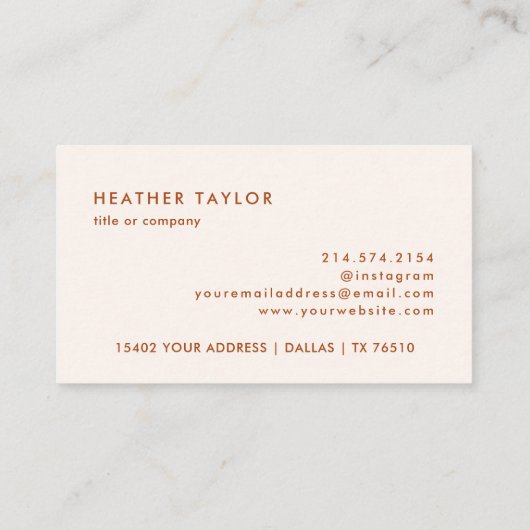 Code QR esthétique Petits Cartes de visite (Dos)