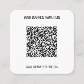 Code QR et Carte de visite professionnel de texte  (Devant)