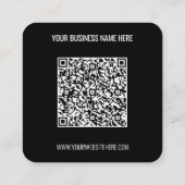 Code QR et Carte de visite professionnel de texte  (Dos)
