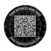 Code QR et Cible de flechettes de texte personnali (Devant)