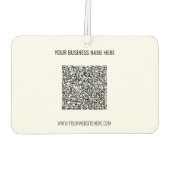 Code QR et désodorisant pour voiture avec texte pe (Dos)