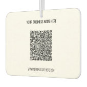 Code QR et désodorisant pour voiture avec texte pe (Gauche)