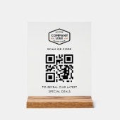 Code QR et logo commercial minimaliste (Recto)