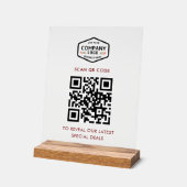 Code QR et logo d'entreprise Minimaliste (Angle)