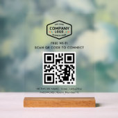 Code QR et logo d'entreprise Wifi gratuit (Neutre)