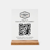 Code QR et logo d'entreprise Wifi gratuit (Recto)