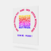 Code QR et signature acrylique personnalisée de te (Angle)