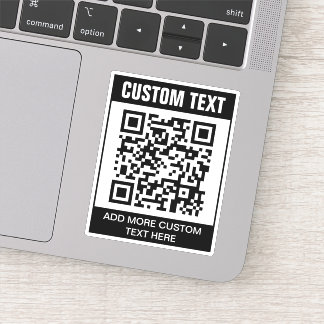 Code QR et Sticker de texte personnalisé