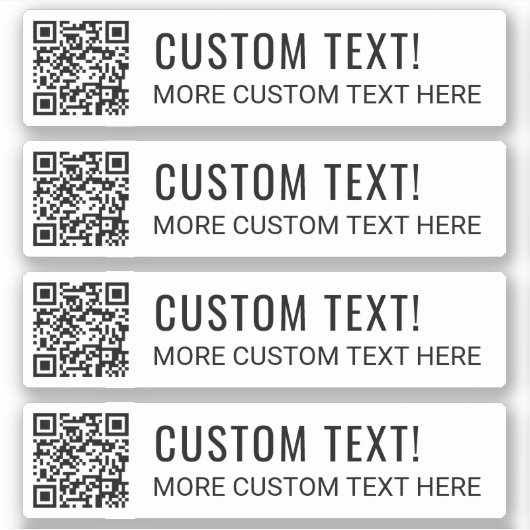 Code QR et Sticker de texte personnalisé (Devant)