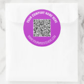 Code QR et Sticker de texte personnalisé Choisir l (Sac)