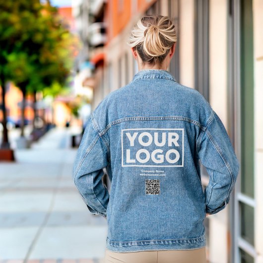 Code QR et texte de logo d'entreprise personnalisé