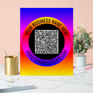 Code QR et texte personnalisé Votre entreprise sig