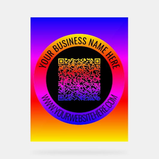 Code QR et texte personnalisé Votre entreprise sig (Recto)