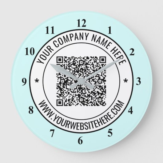 Code QR et texte personnalisé Votre horloge promot (Recto)