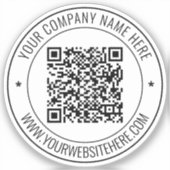 Code QR et texte personnalisé Votre Sticker person (Recto)