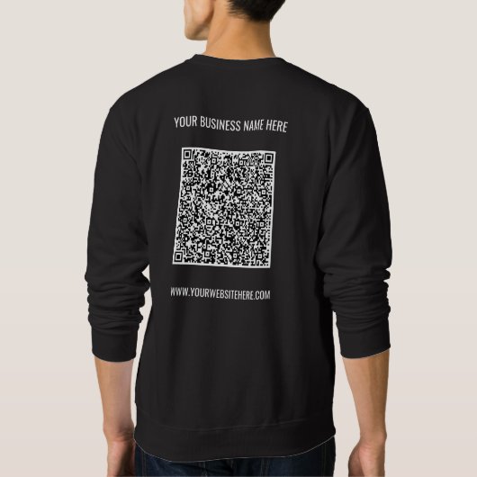 Code QR et texte personnalisé Votre Sweatshirt pro (Dos)