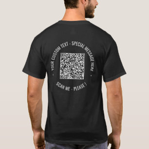 Code QR et texte personnalisé Votre T-shirt promot