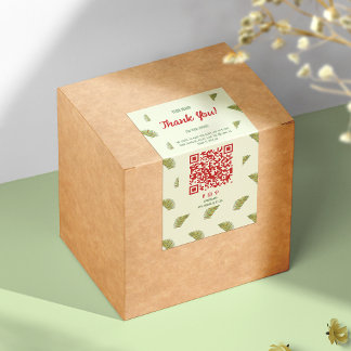 Code QR Étiquette de boîte de Merci commercial tro