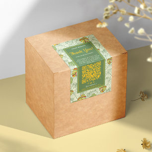 Code QR Étiquette de boîte de Merci commercial tro