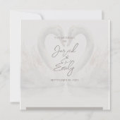 Code QR Faire-part de mariage cygne (Devant)