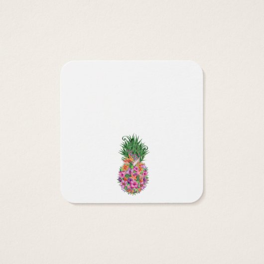 Code QR Faire-part de mariage d'ananas floral (Dos)