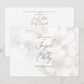 Code QR Faire-part de mariage de fleurs de cerisie (Devant / Derrière)