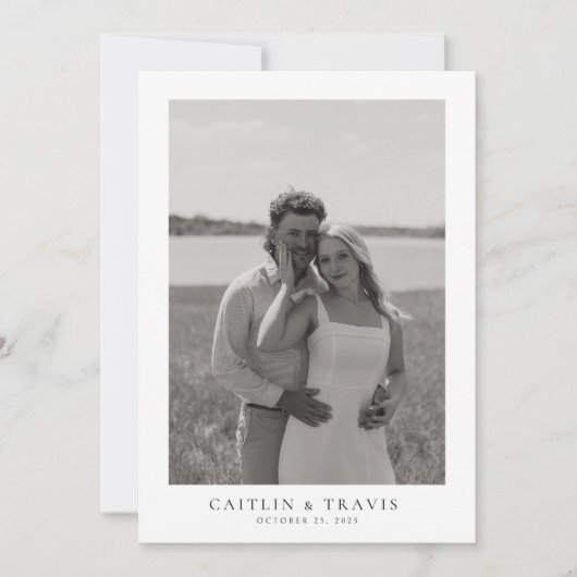 Code QR Faire-part de mariage simple sur dossier (Devant)