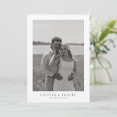 Code QR Faire-part de mariage simple sur dossier (Debout devant)