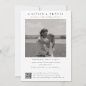 Code QR Faire-part de mariage simple sur dossier (Dos)