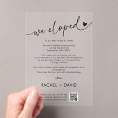 Code QR Faire-part simple Elopement Elopement (In situ (ordinateur de poche))