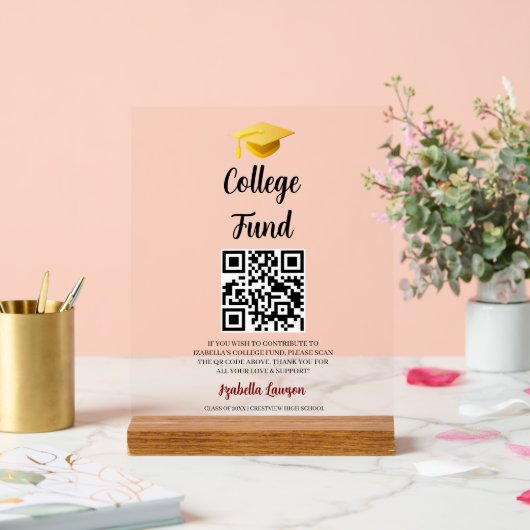 Code QR Fête de fin d'études Fonds universitaire D (Mariage)