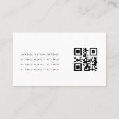Code QR feuille d'or notaire écrivain carte de vis (Dos)